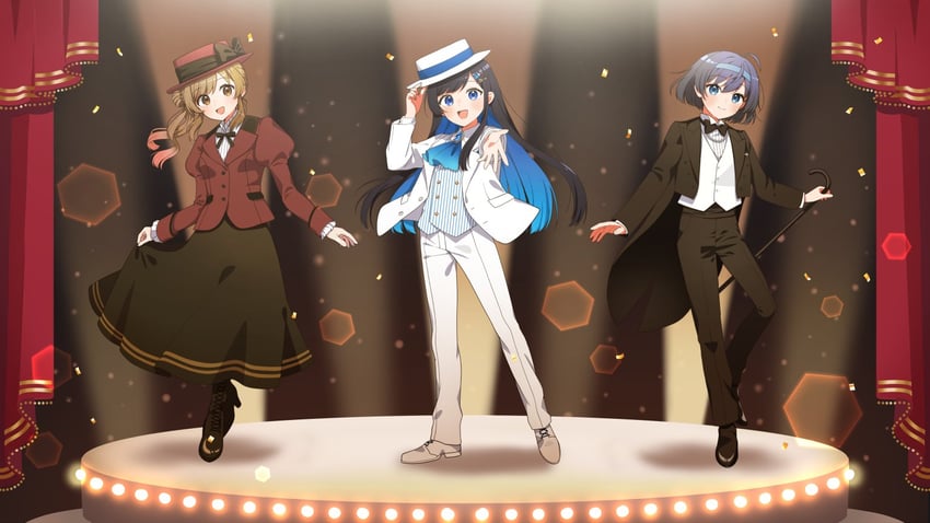 satou sasara, suzuki tsudumi, and futaba minato (cevio) drawn by binchou_maguro
