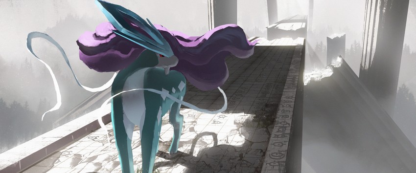 suicune, unown, unown a, unown e, unown o, and 10 more (pokemon) drawn by asteroid_ill