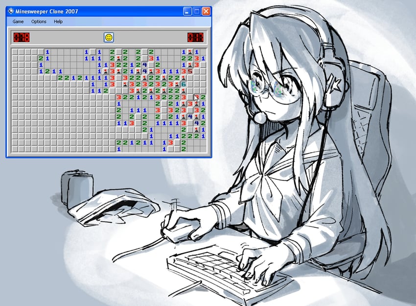 takara miyuki (lucky star and 3 more) drawn by woogleboy