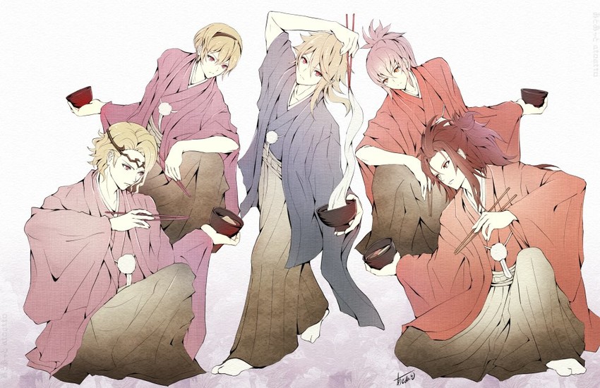 male corrin, takumi, leo, xander, and ryoma (fire emblem and 1 more) drawn by atoatto
