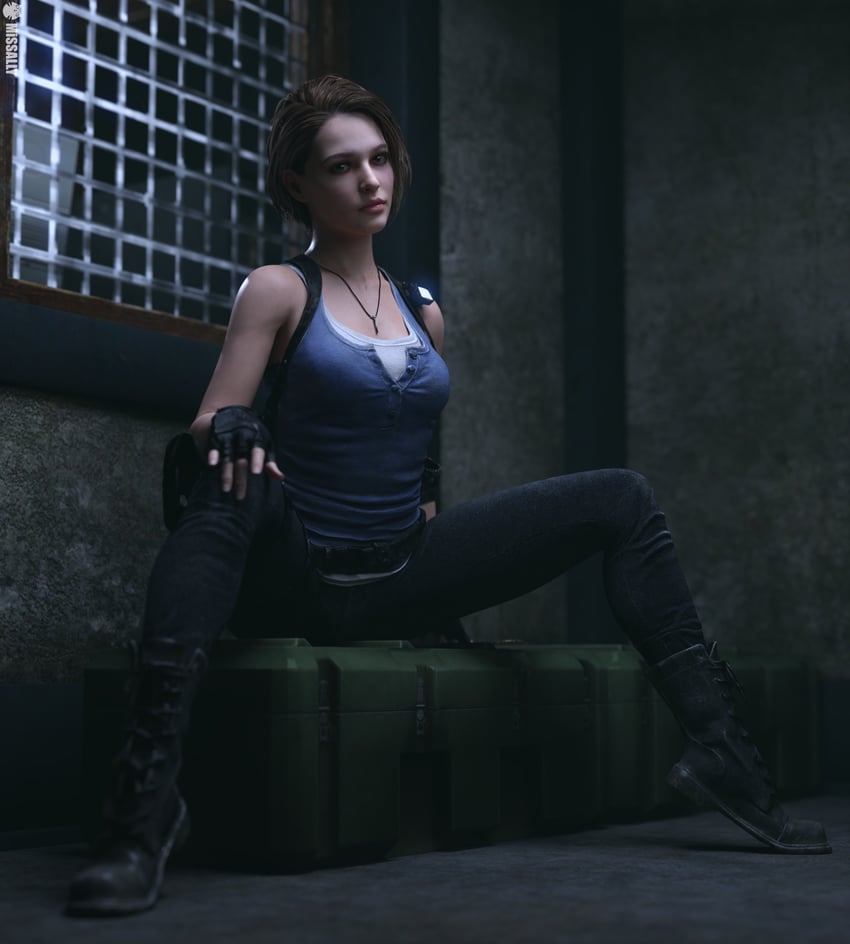 jill valentine (resident evil and 2 more) drawn by alienally2