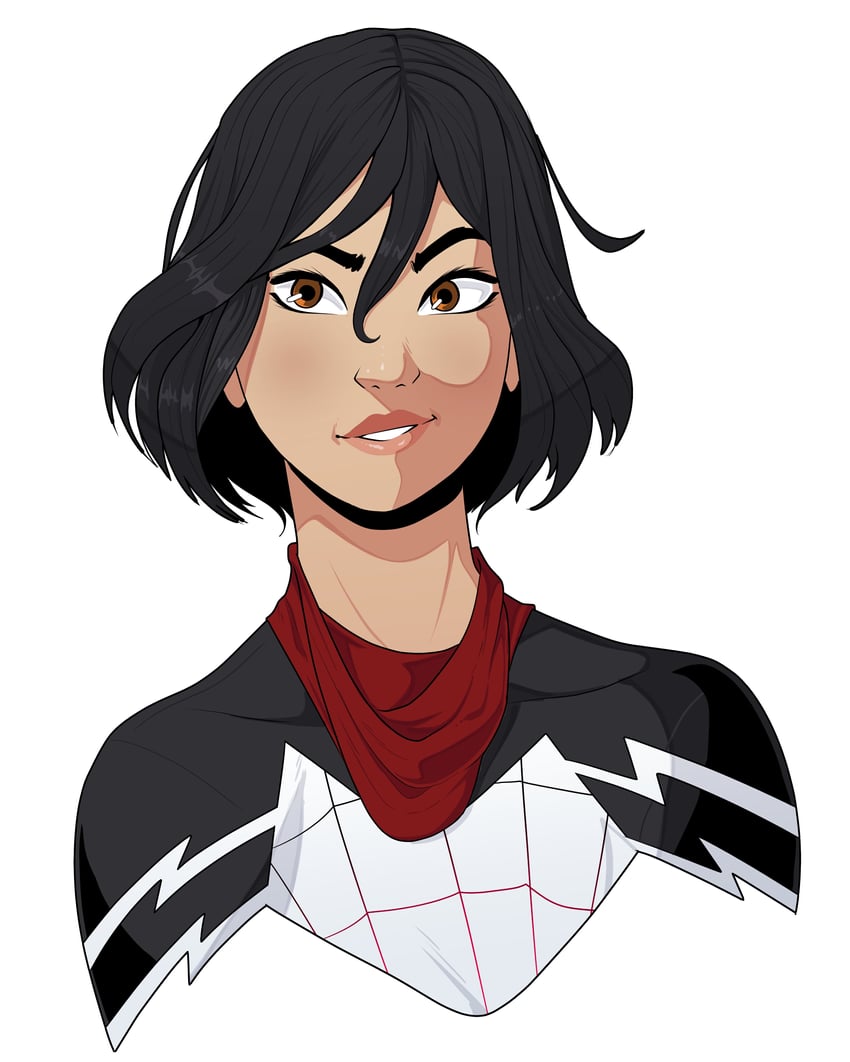 silk and cindy moon (marvel and 1 more) drawn by cadhla182