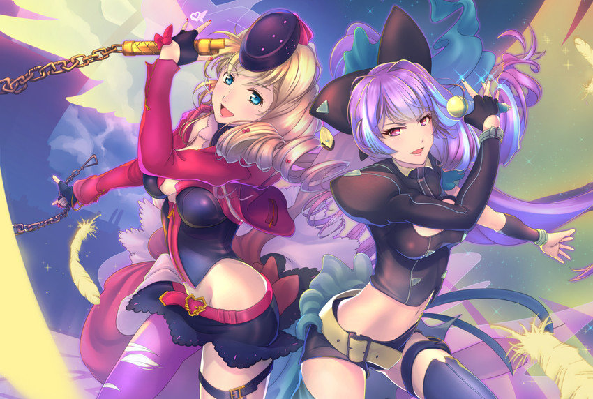 sheryl nome and mikumo guynemer (macross and 3 more) drawn by pakupaku_choppu