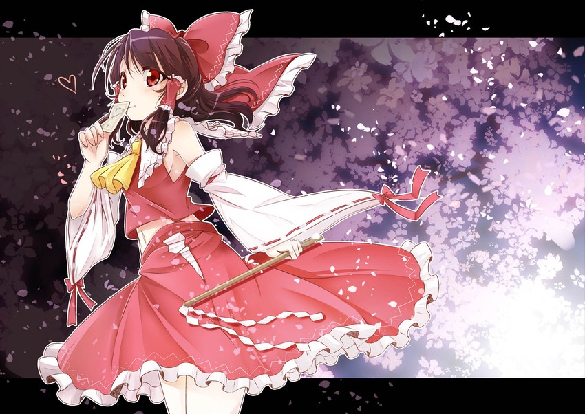 hakurei reimu (touhou) drawn by haruki_(colorful_macaron)