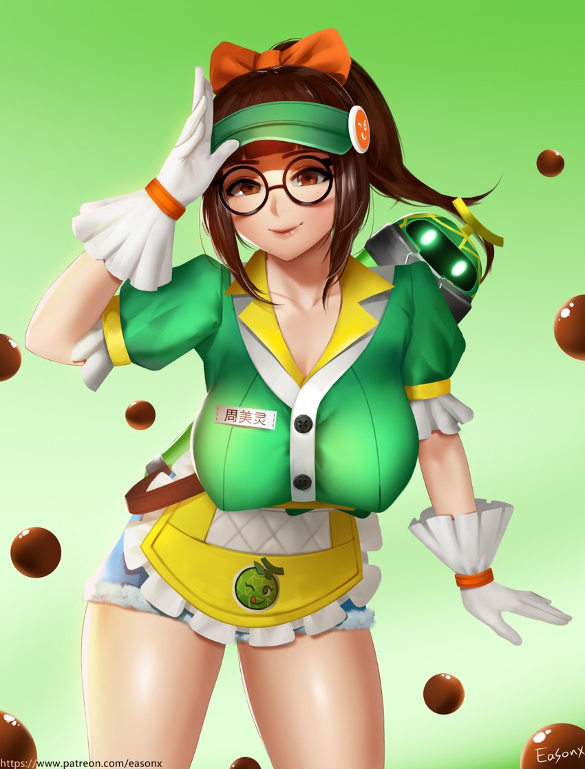 mei, snowball, and honeydew mei (overwatch and 1 more) drawn by easonx