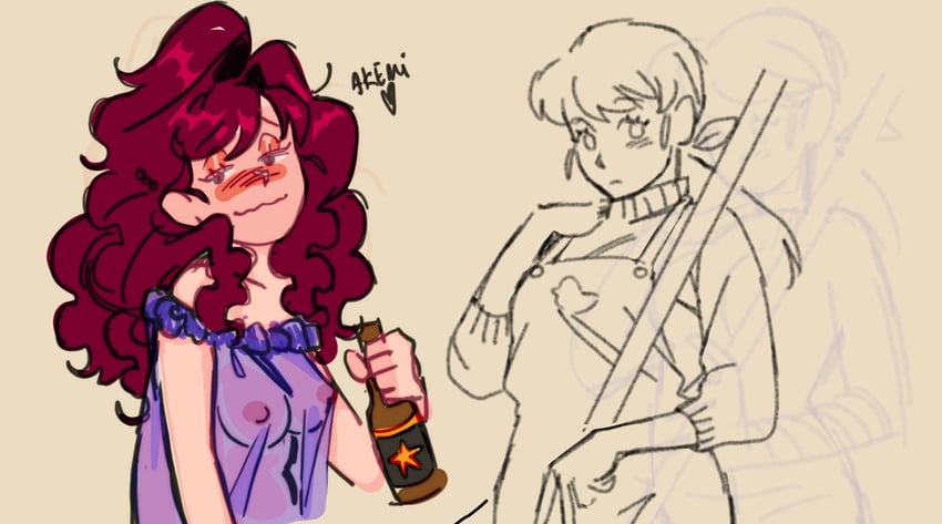 otonashi kyouko and roppongi akemi (maison ikkoku) drawn by grandquest