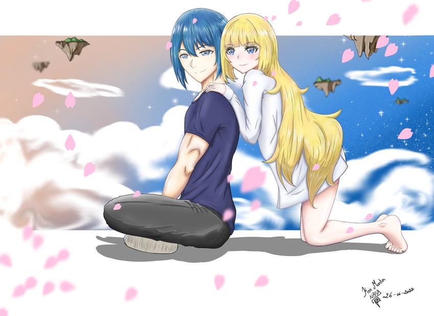 marie fou lovan and julius rafa holfort (otome gee sekai wa mob ni kibishii sekai desu) drawn by kenmaster17