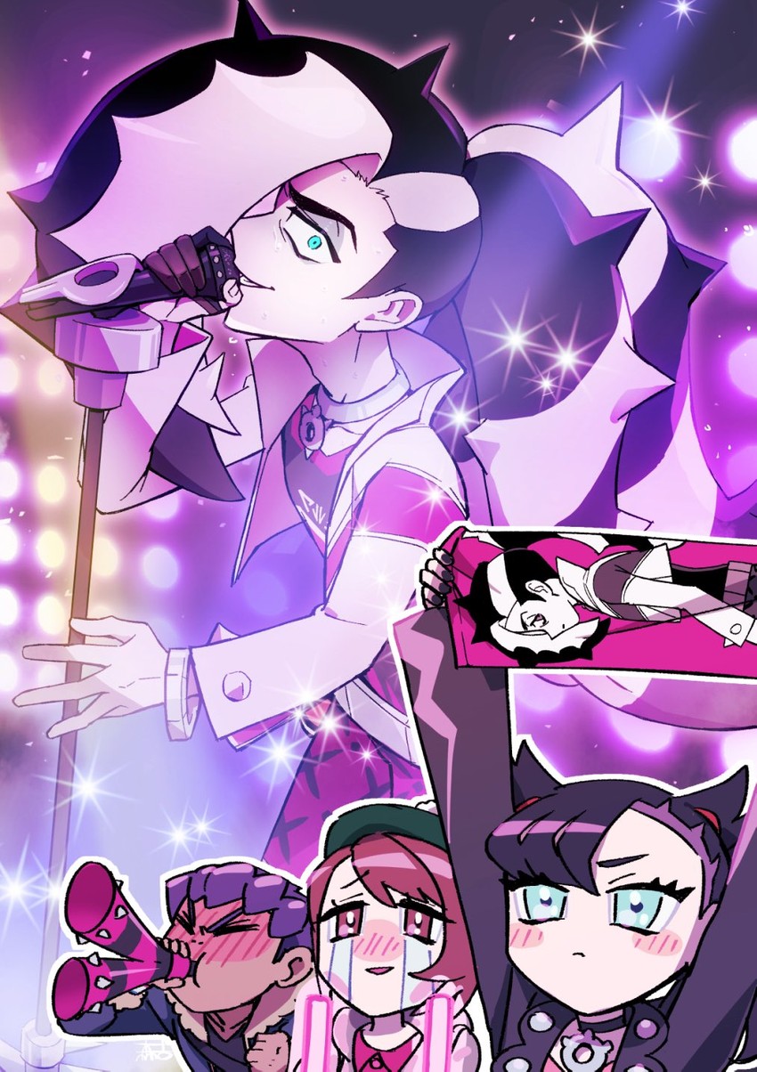 marnie, gloria, piers, and hop (pokemon and 1 more) drawn by 3737-3737