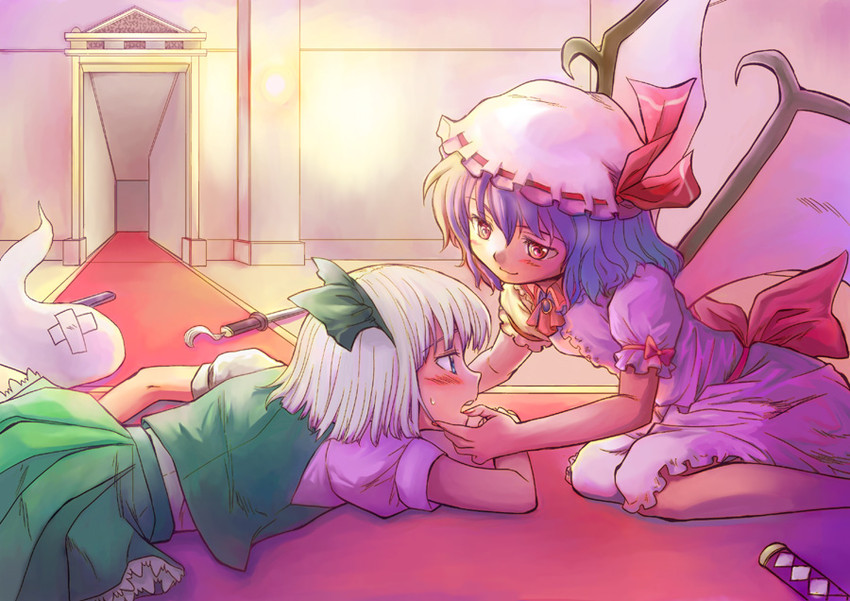 remilia scarlet and konpaku youmu (touhou) drawn by niina_ryou