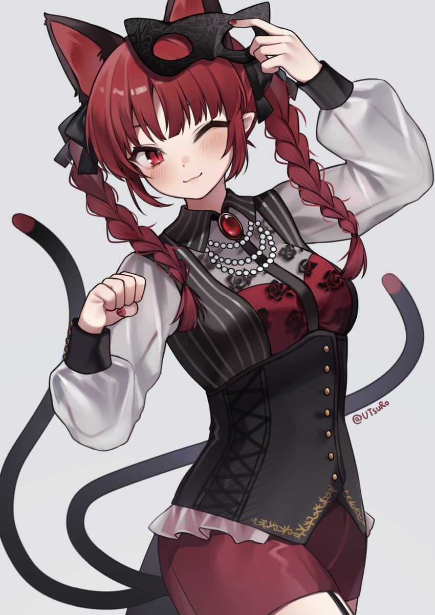 kaenbyou rin, yuutenji nyamu, and amoris (touhou and 2 more) drawn by utsuro114514