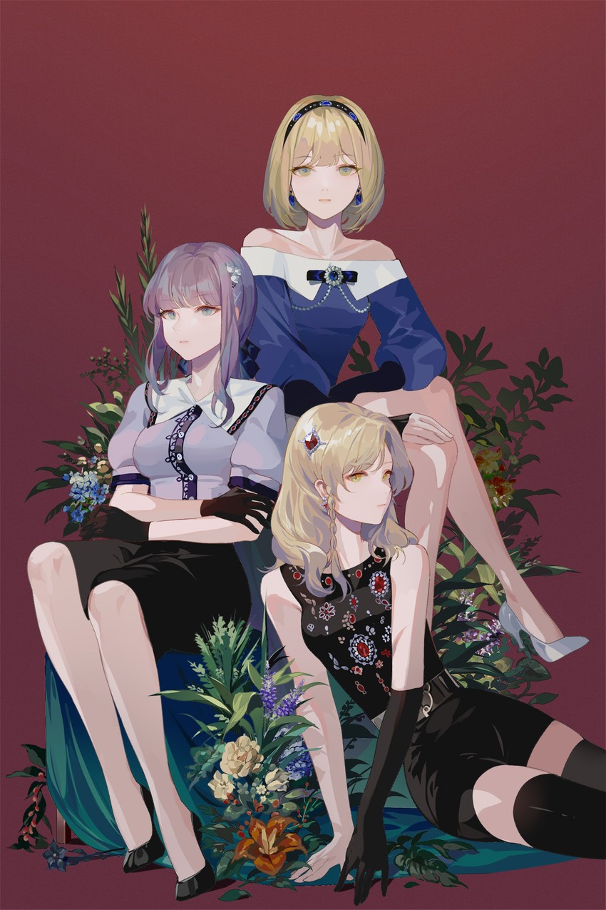 kirisame marisa, alice margatroid, and patchouli knowledge (touhou) drawn by reeh_(yukuri130)