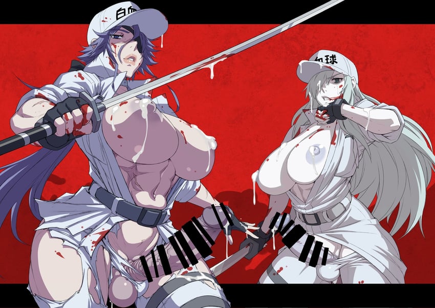 u-1196 and white blood cell captain (hataraku saibou) drawn by mikoyan