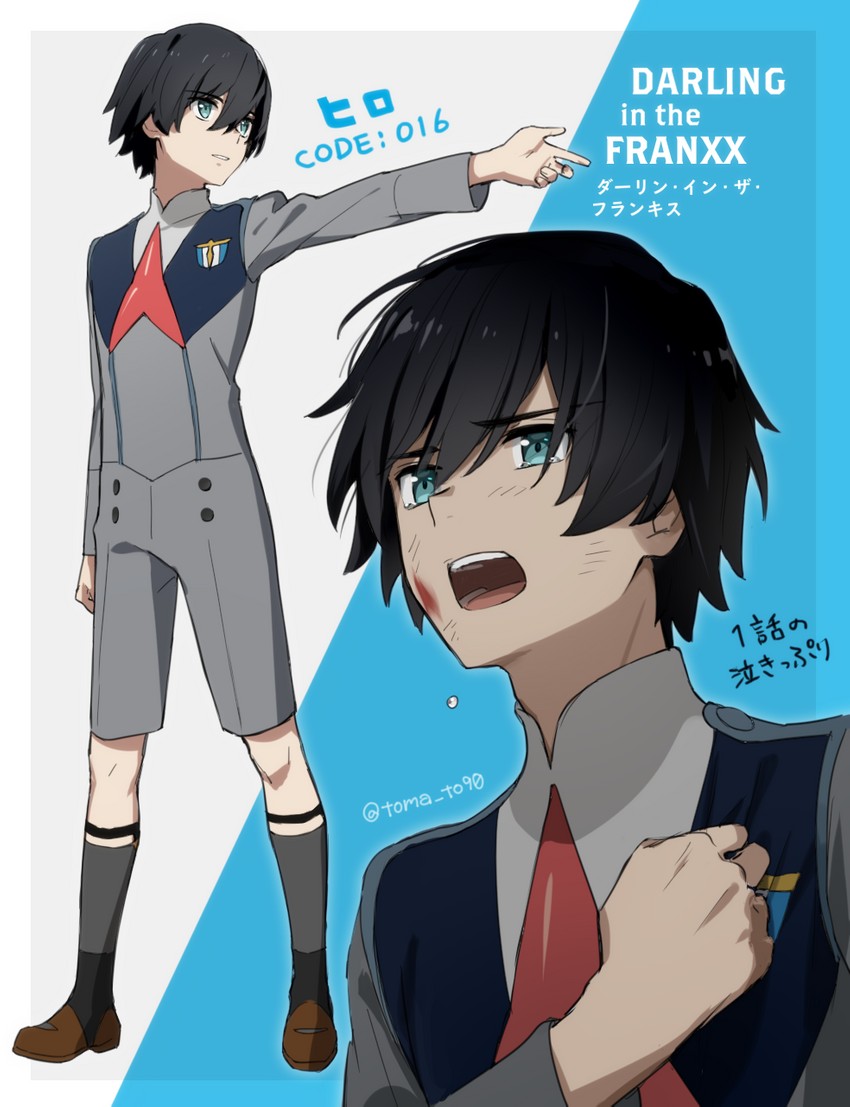 hiro (darling in the franxx) drawn by toma_(norishio)