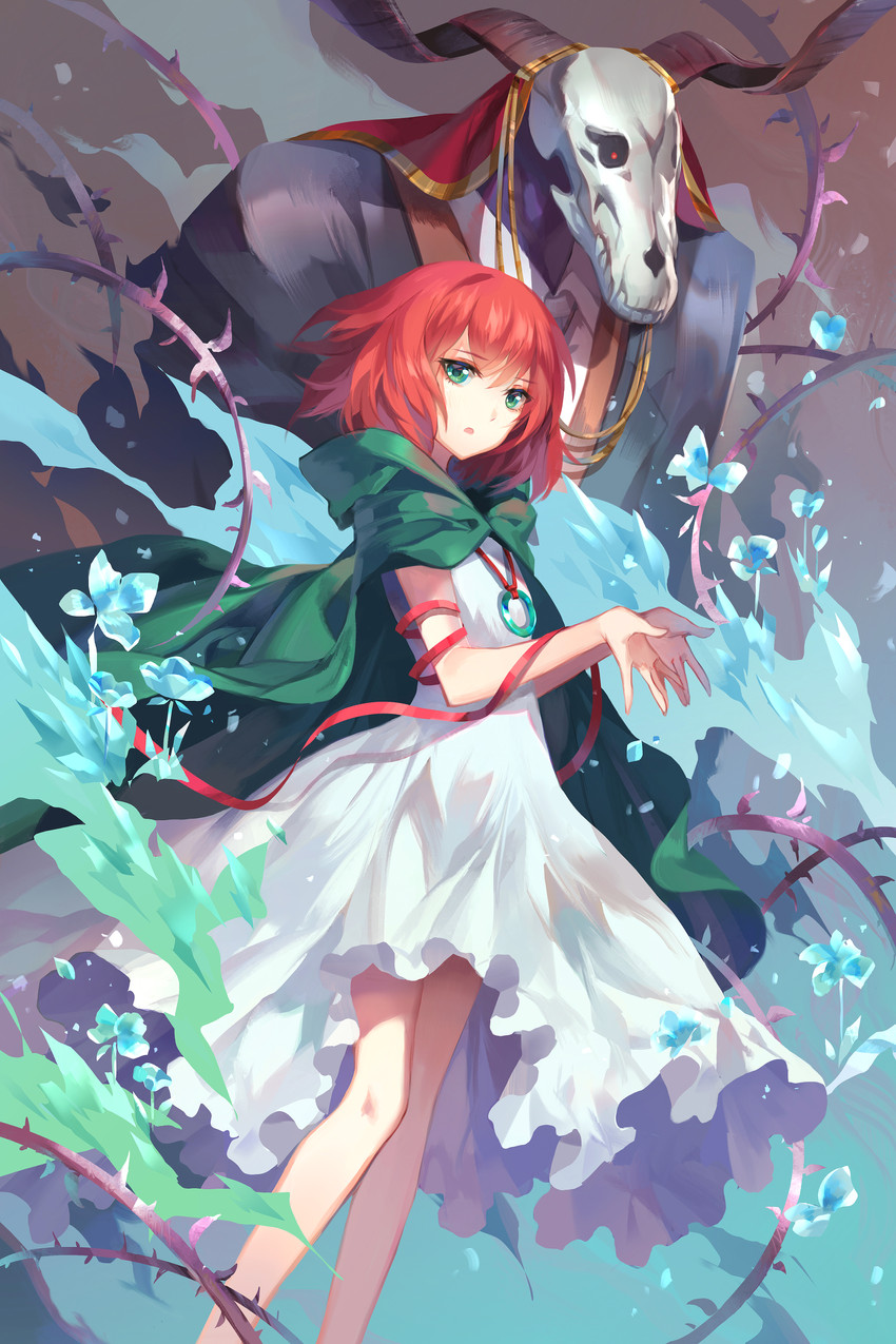 hatori chise and elias ainsworth (mahou tsukai no yome) drawn by kyurin_(sunnydelight)