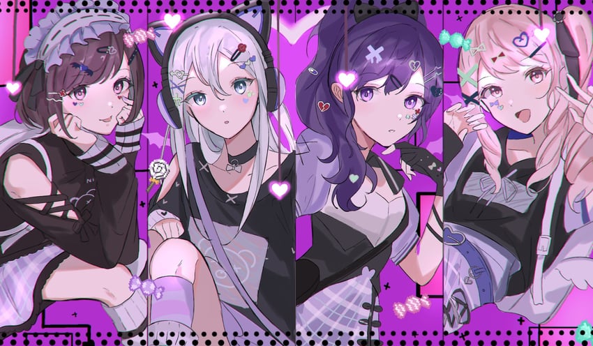 asahina mafuyu, shinonome ena, akiyama mizuki, and yoisaki kanade (project sekai) drawn by 555_kko