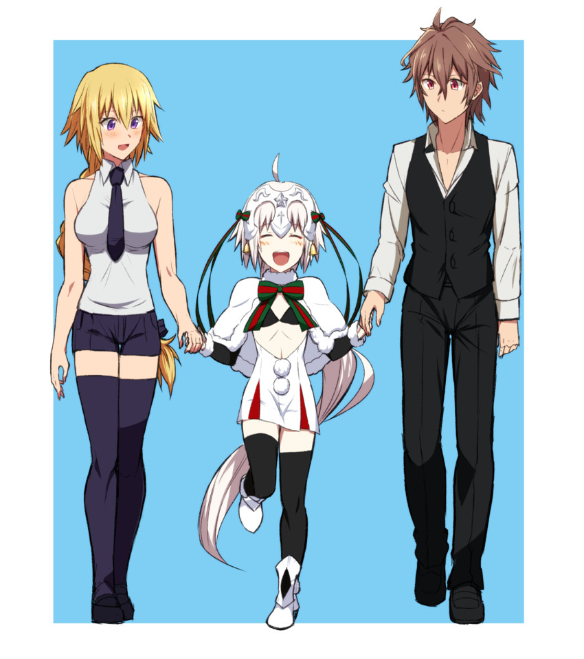 jeanne d'arc, jeanne d'arc alter santa lily, and sieg (fate and 2 more) drawn by nyorotono