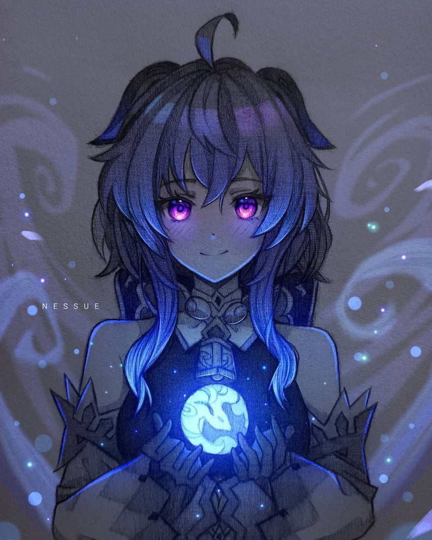 ganyu (genshin impact) drawn by nessue