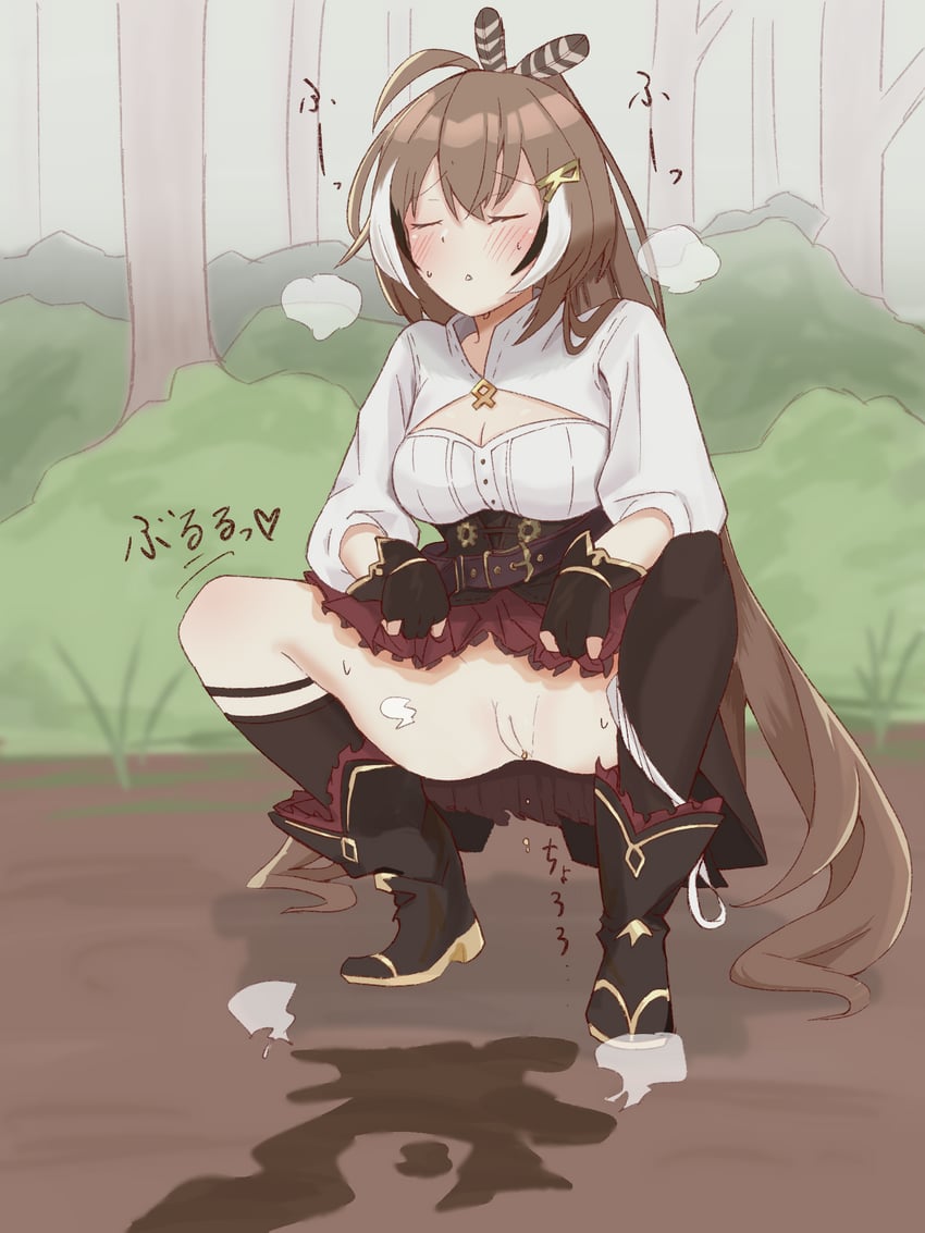 nanashi mumei (hololive and 1 more) drawn by alhambara