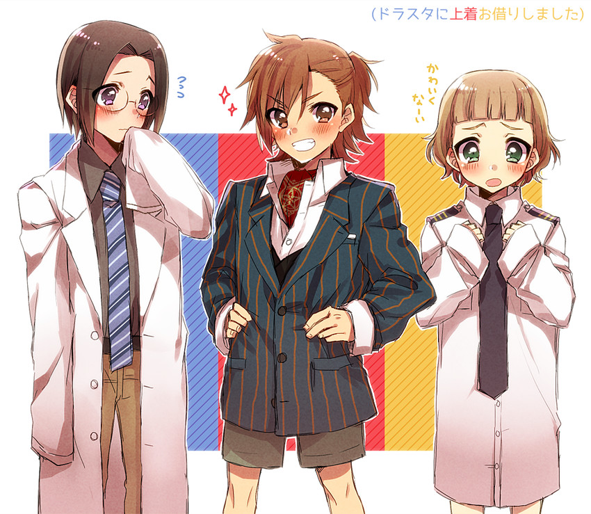 himeno kanon, tendo teru, kashiwagi tsubasa, tachibana shiro, okamura nao, and 1 more (idolmaster and 1 more) drawn by yuurinmoku