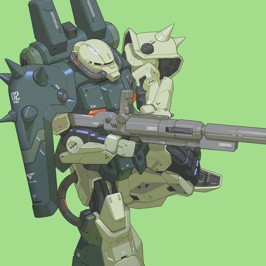 hizack and hizack custom (gundam and 2 more) drawn by bmwsb0