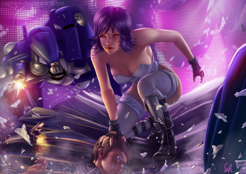 kusanagi motoko (ghost in the shell) drawn by raphire