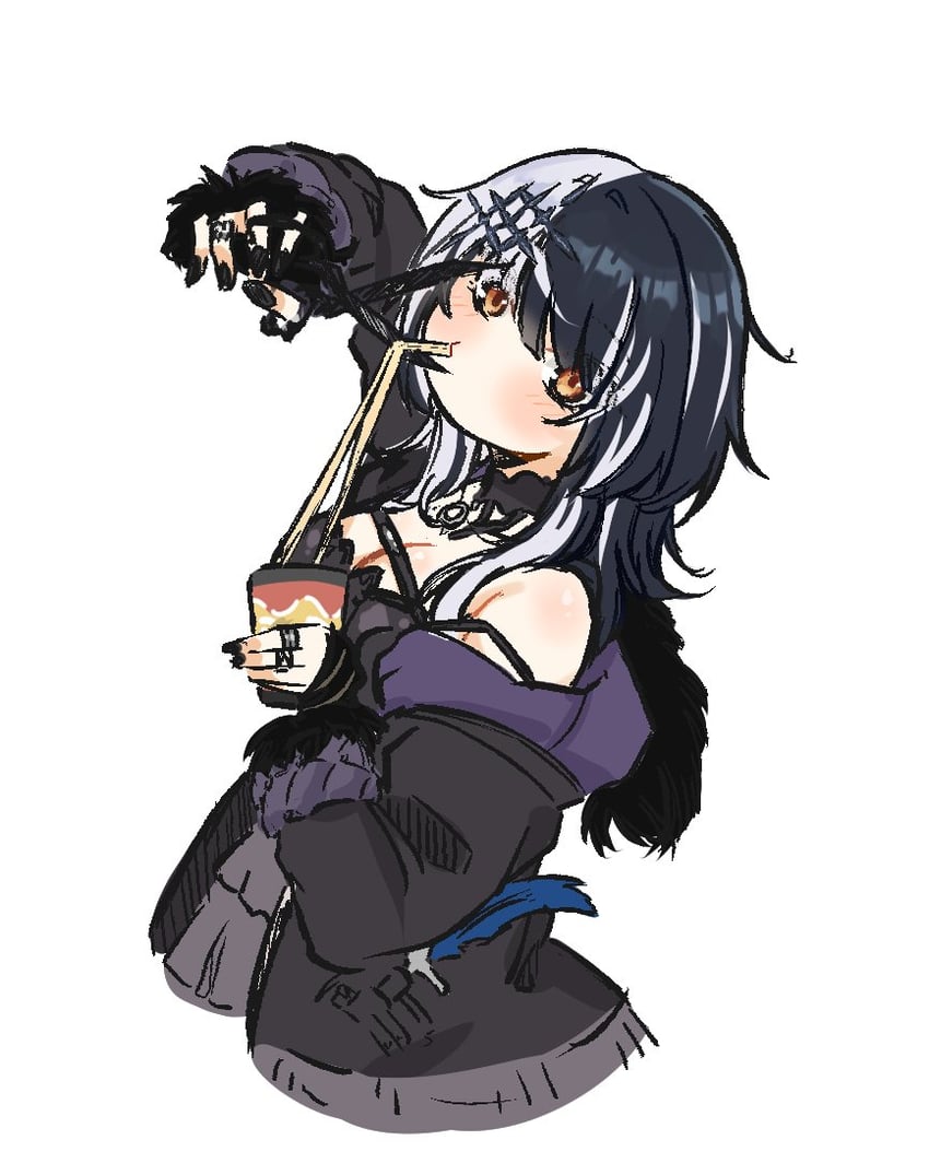 shiori novella (hololive and 1 more) drawn by penguin_stamp
