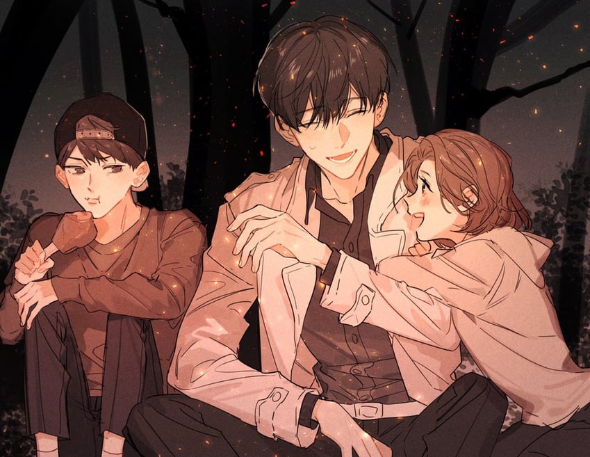 kim dokja, shin yoosung, and lee gilyoung (omniscient reader's viewpoint) drawn by kkkktzr1