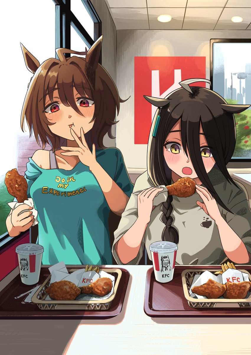 agnes tachyon, manhattan cafe, and gold ship (umamusume and 1 more) drawn by coralreef966