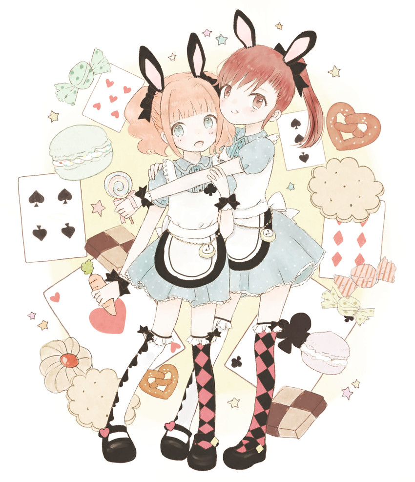 takatsuki yayoi and futami mami (idolmaster) drawn by bear_(oogoma)