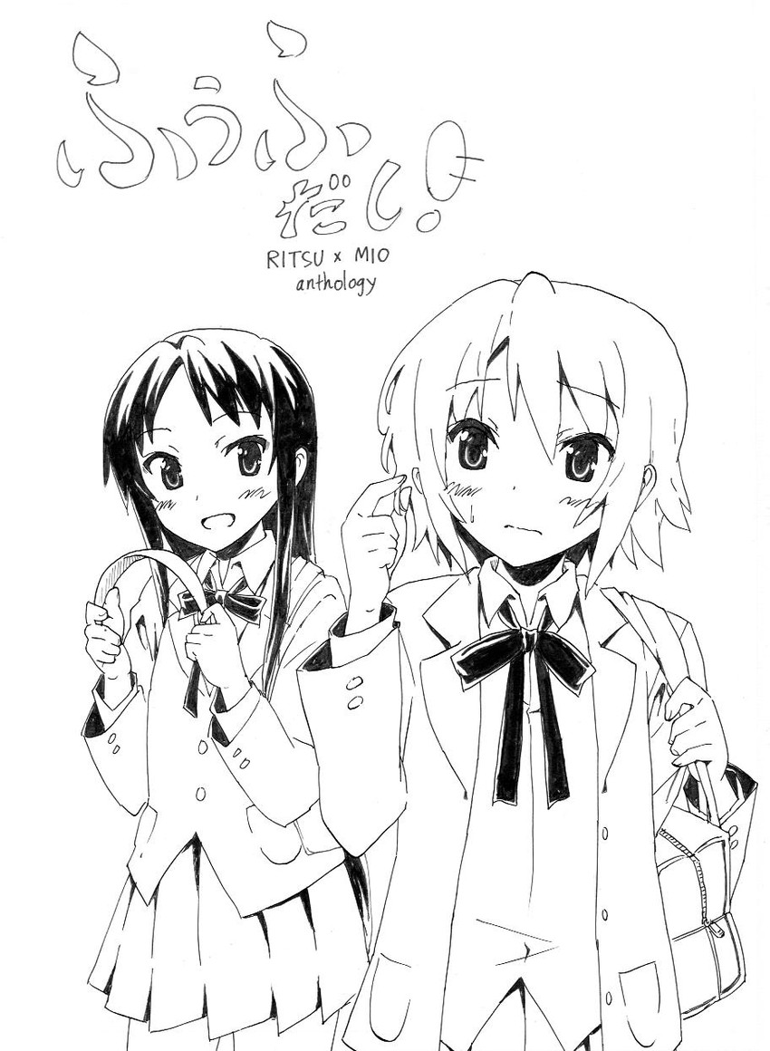 akiyama mio and tainaka ritsu (k-on!) drawn by nome_(nnoommee)