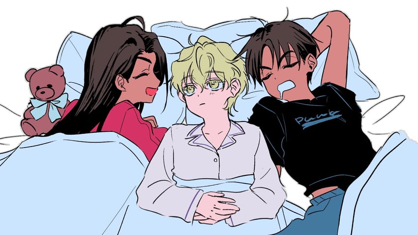 luka, hyuna, and hyunwoo (alien stage) drawn by kyon_(zmwh8222)