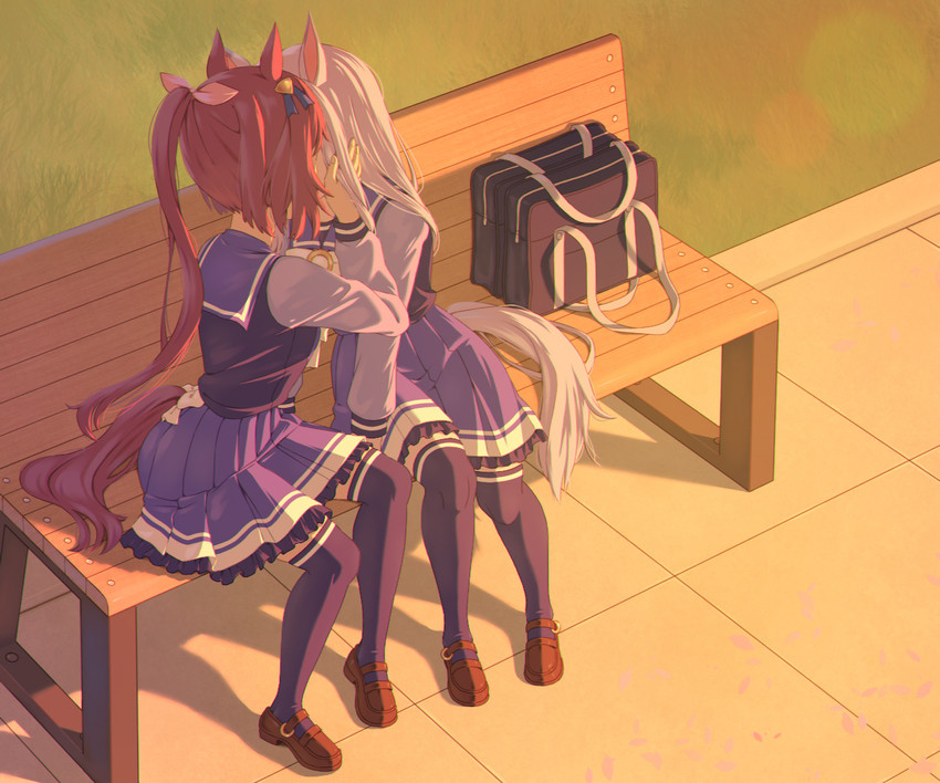 mejiro mcqueen and tokai teio (umamusume) drawn by madoromi2000