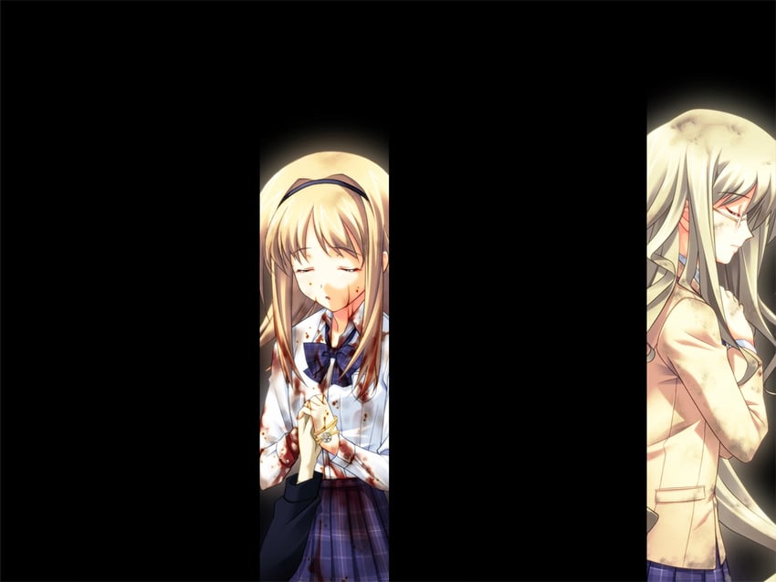 nishijou nanami, kusunoki yua, and shogun (chaos;head) drawn by matsuo_yukihiro