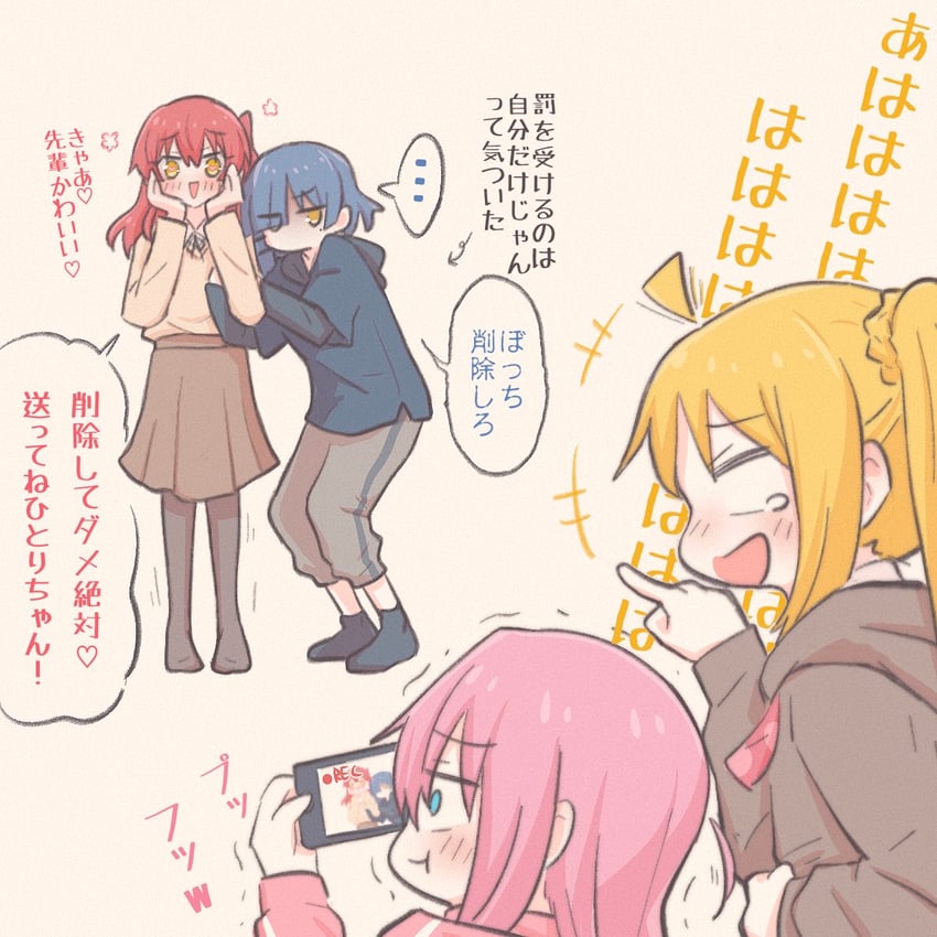 gotoh hitori, kita ikuyo, ijichi nijika, and yamada ryo (bocchi the rock!) drawn by yakaze_(yakaze1604)
