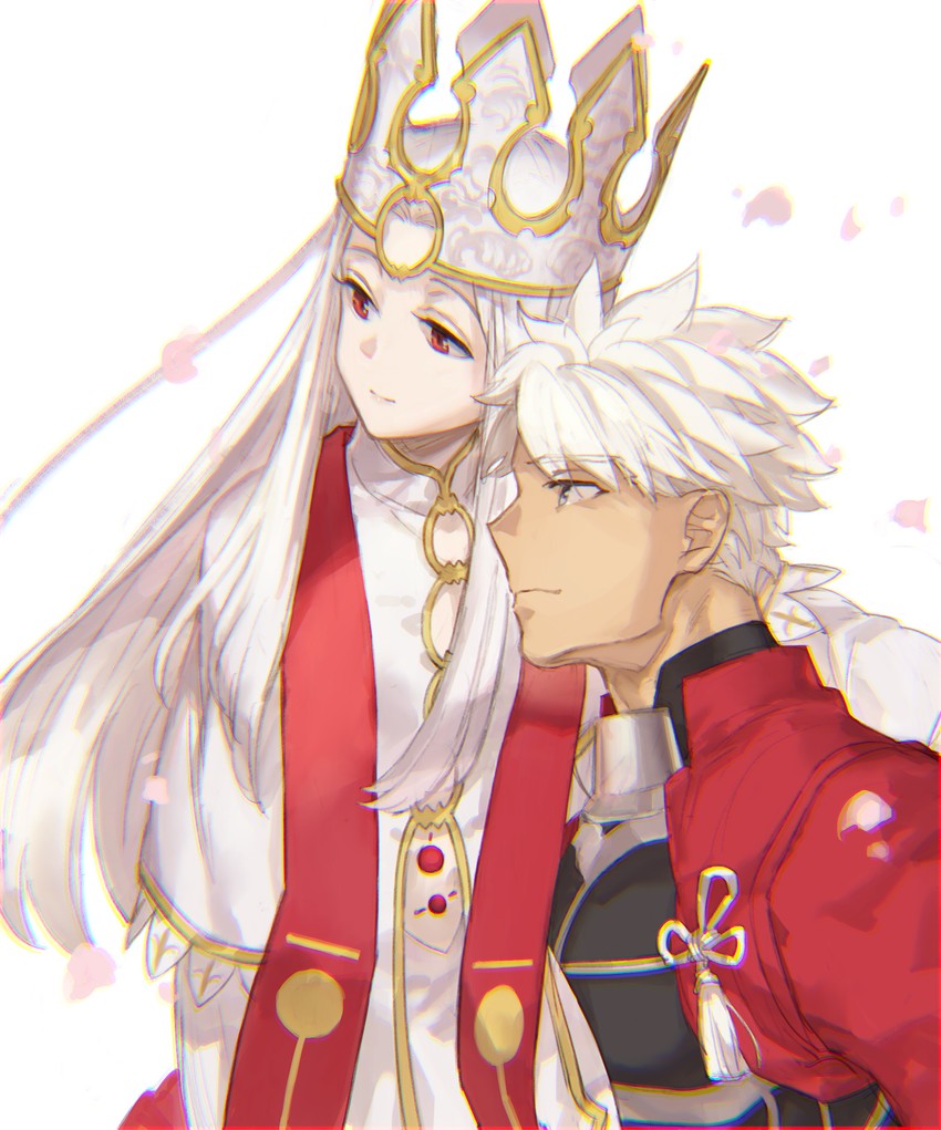 illyasviel von einzbern and archer (fate and 2 more) drawn by dignjooo