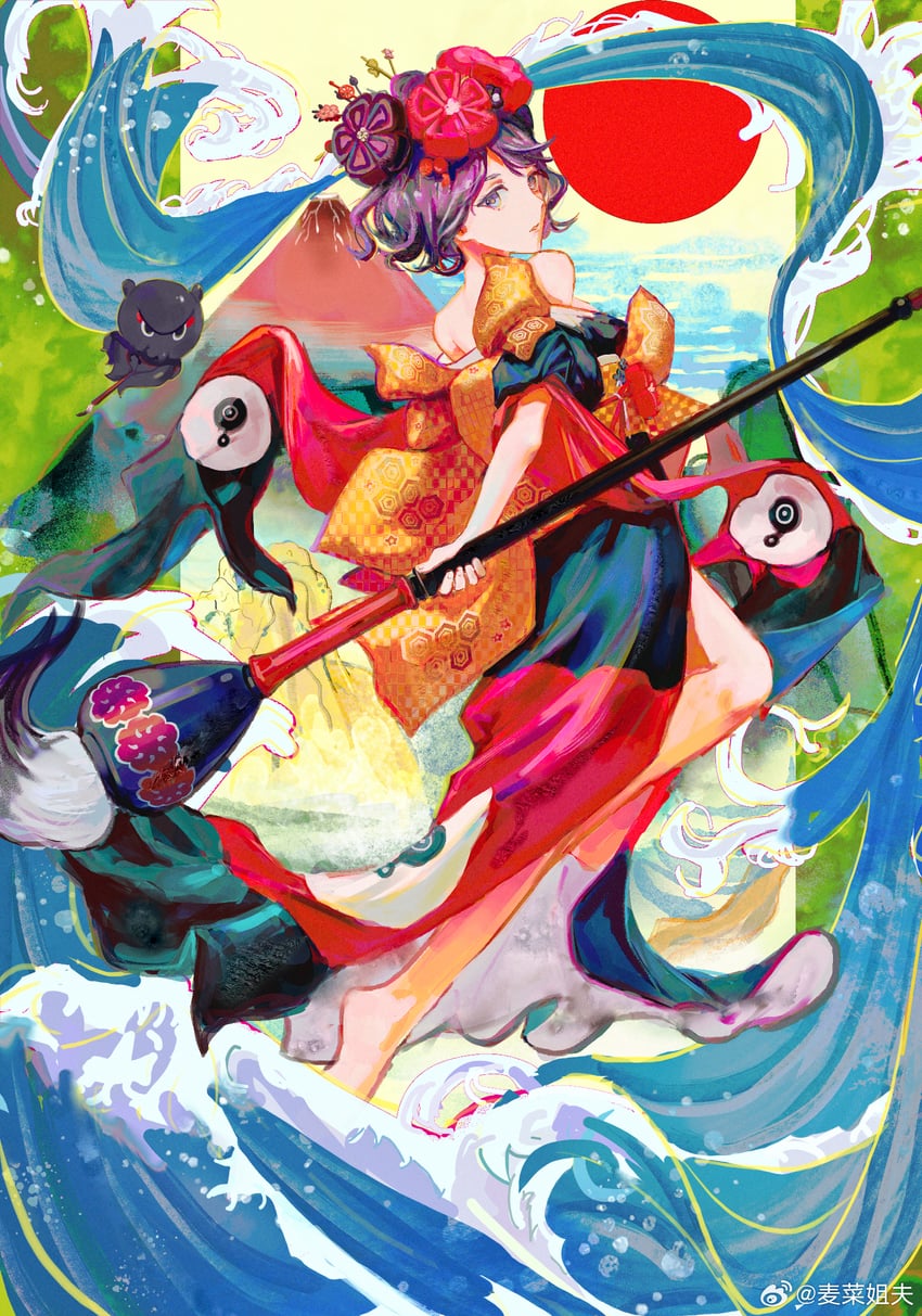 katsushika hokusai and tokitarou (fate and 2 more) drawn by meitian_chi_yi_jin_youmaicai