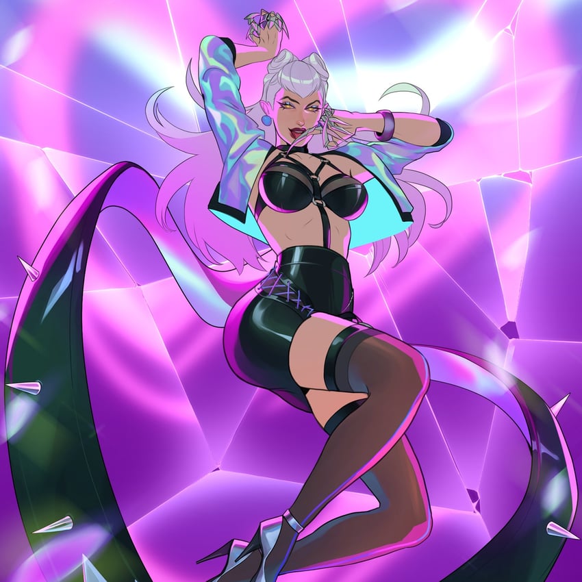 evelynn and k/da all out evelynn (league of legends) drawn by poromii