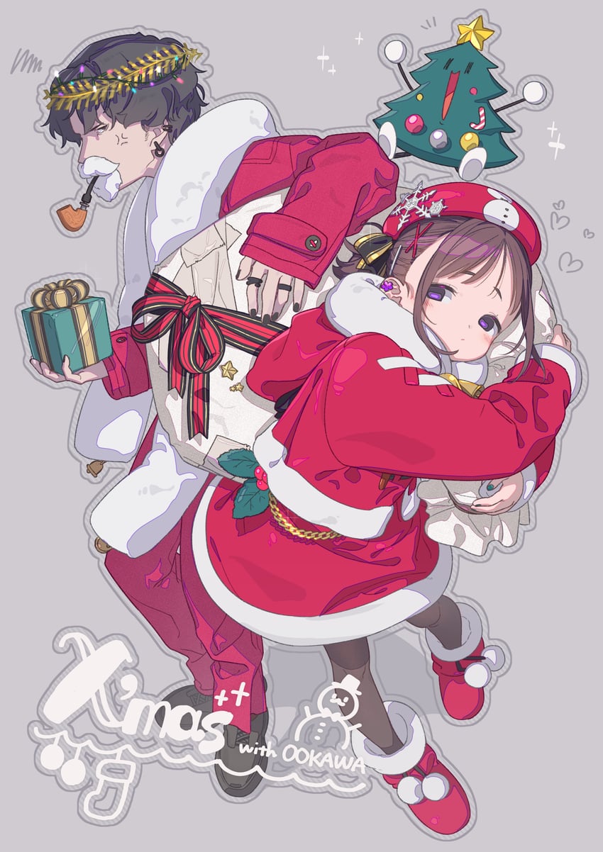 ookawa ina and ookawa suzuri (original) drawn by goshichi_shoji