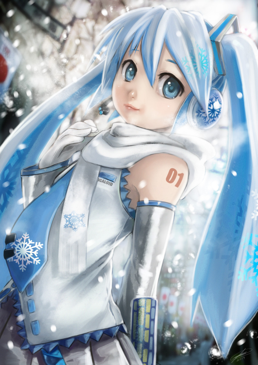 hatsune miku and yuki miku (vocaloid) drawn by robert_knight