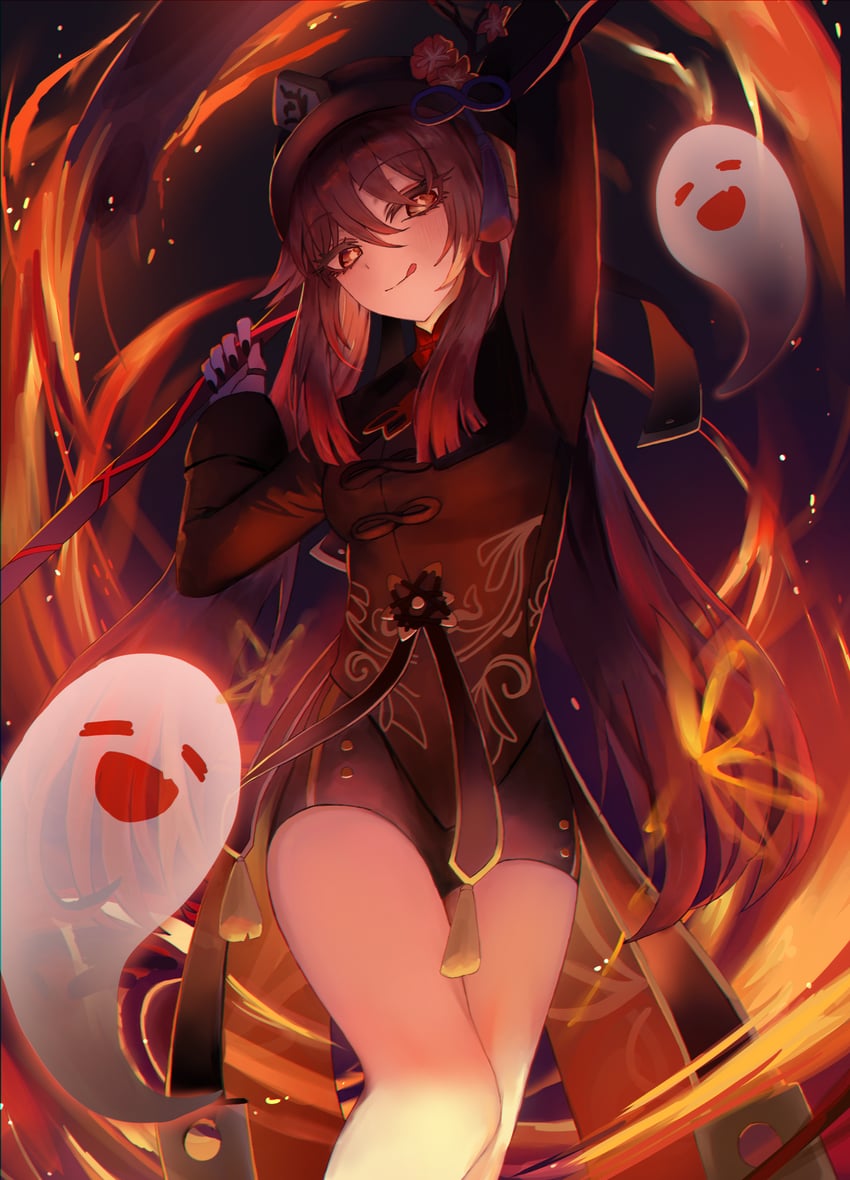 hu tao and boo tao (genshin impact) drawn by polcoco