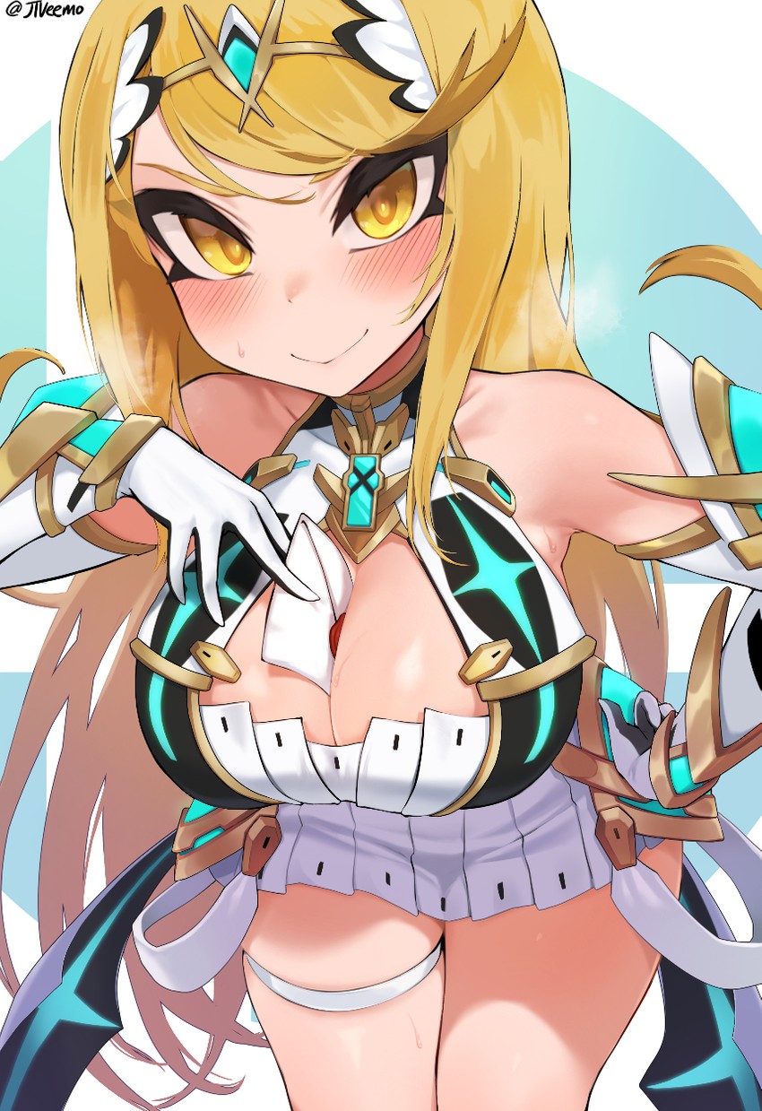 mythra (xenoblade chronicles and 2 more) drawn by jtveemo