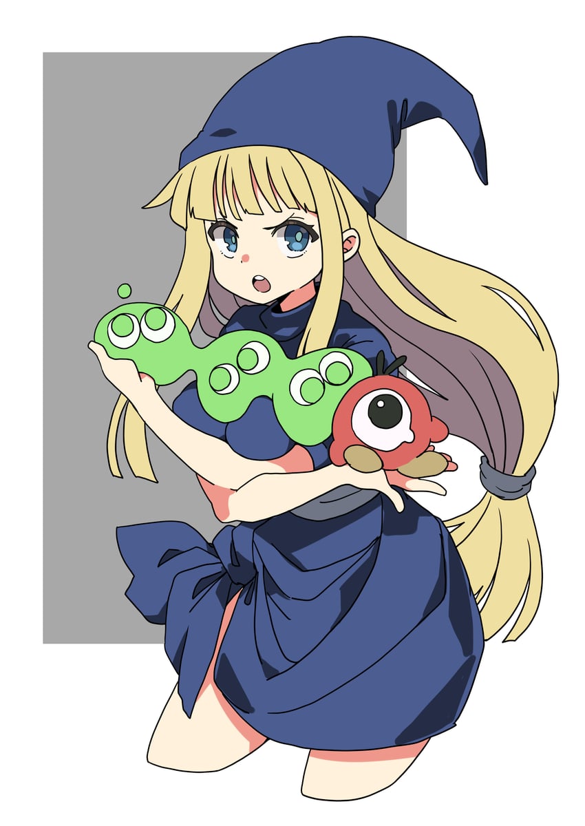 puyo, witch, and waddle doo (kirby and 1 more) drawn by inagata