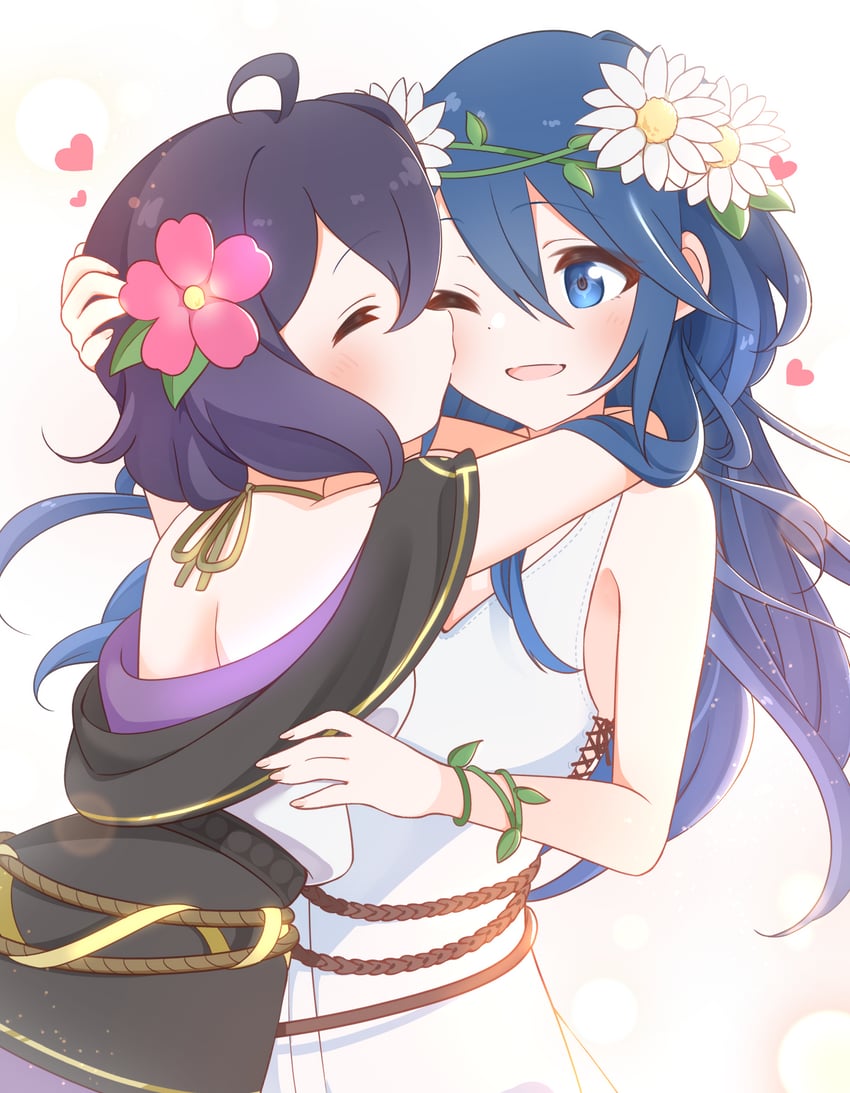 lucina and female morgan (fire emblem and 2 more) drawn by ikonaska