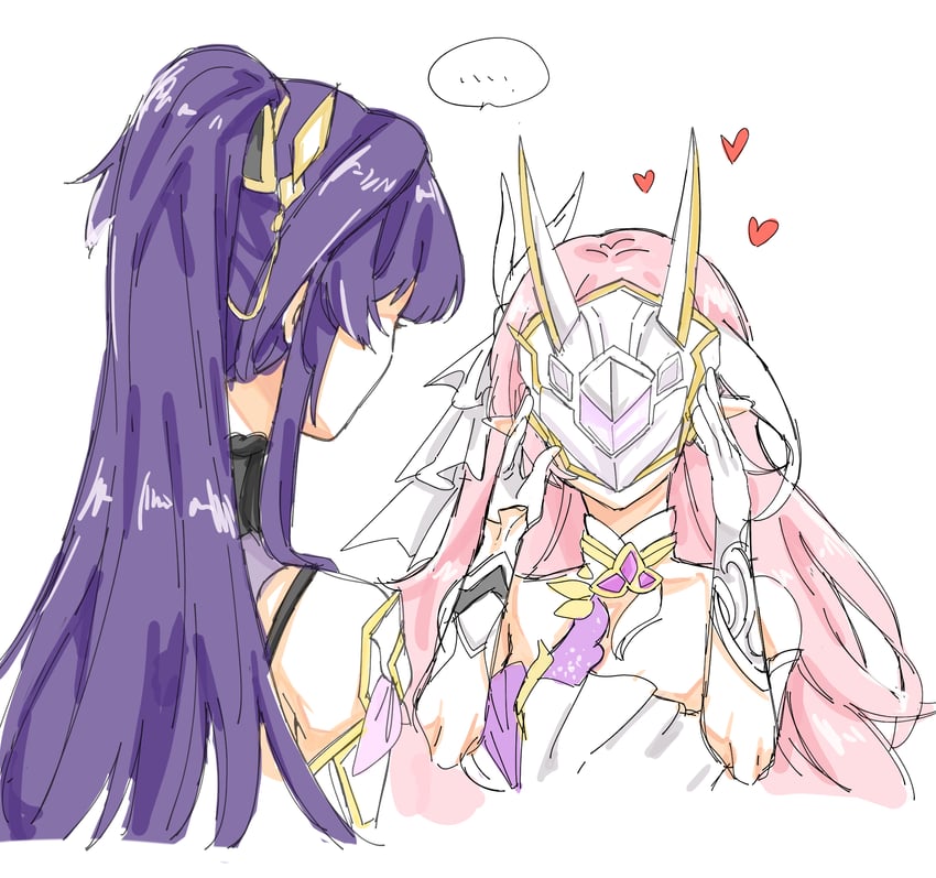 raiden mei and elysia (honkai and 1 more) drawn by ogenwn7