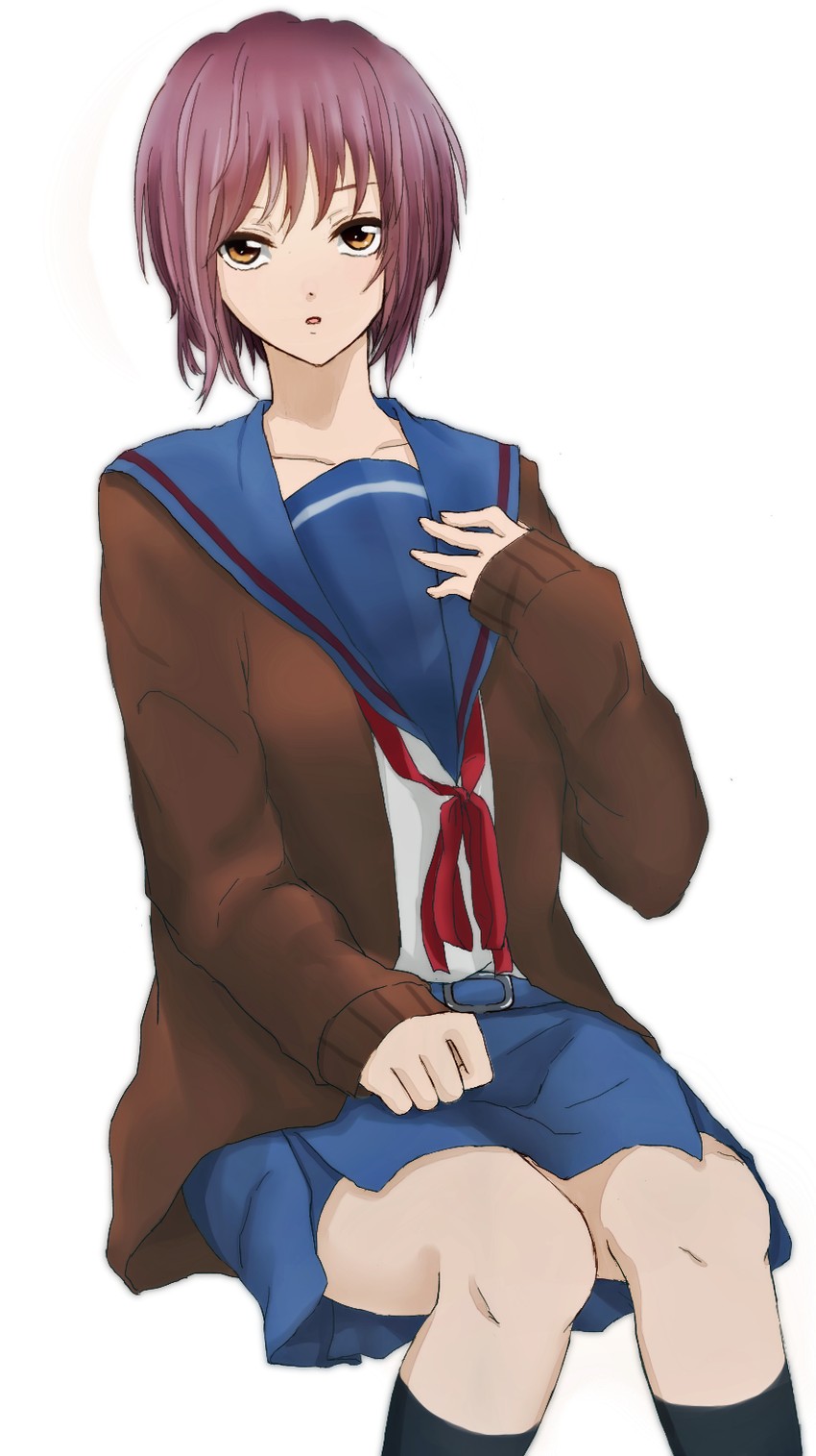 nagato yuki (suzumiya haruhi no yuuutsu) drawn by aruto_(kkhnt19)