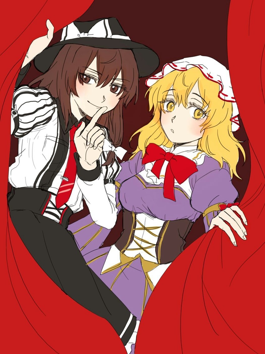 usami renko and maribel hearn (touhou) drawn by kuya_(hey36253625)