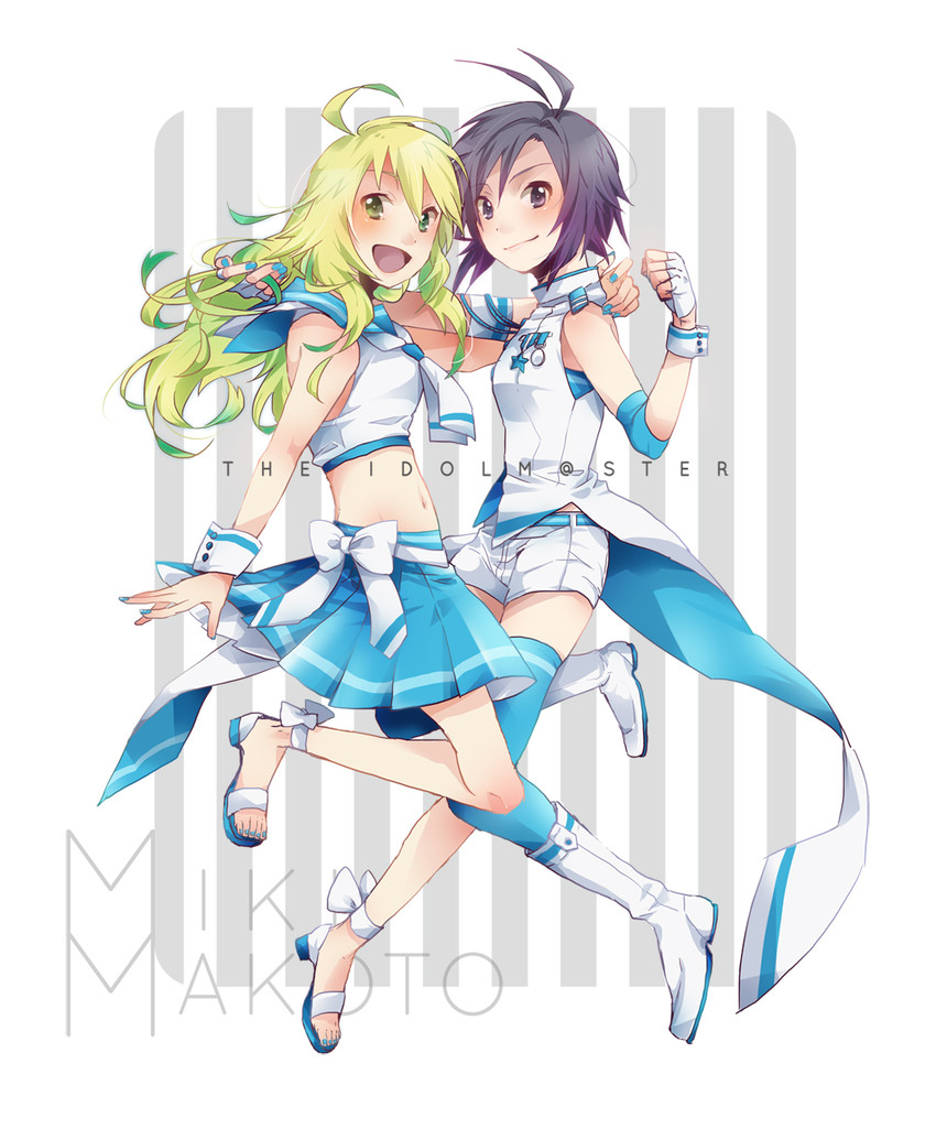 hoshii miki and kikuchi makoto (idolmaster) drawn by reo_(pixiv_1466910)