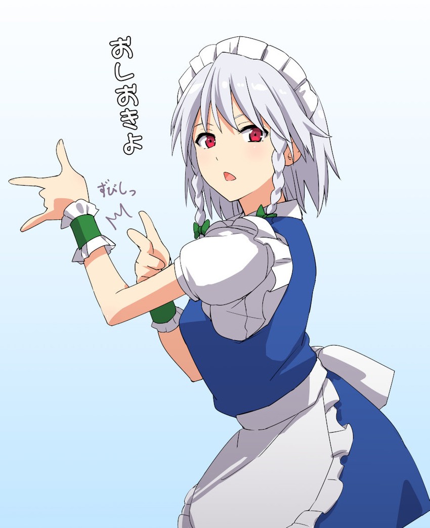 izayoi sakuya (touhou and 1 more) drawn by leon_(mikiri_hassha)