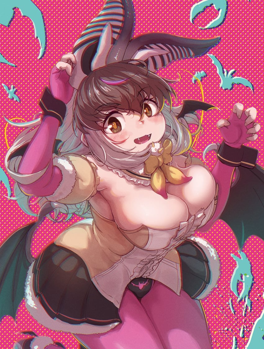 brown long-eared bat (kemono friends and 1 more) drawn by okyao