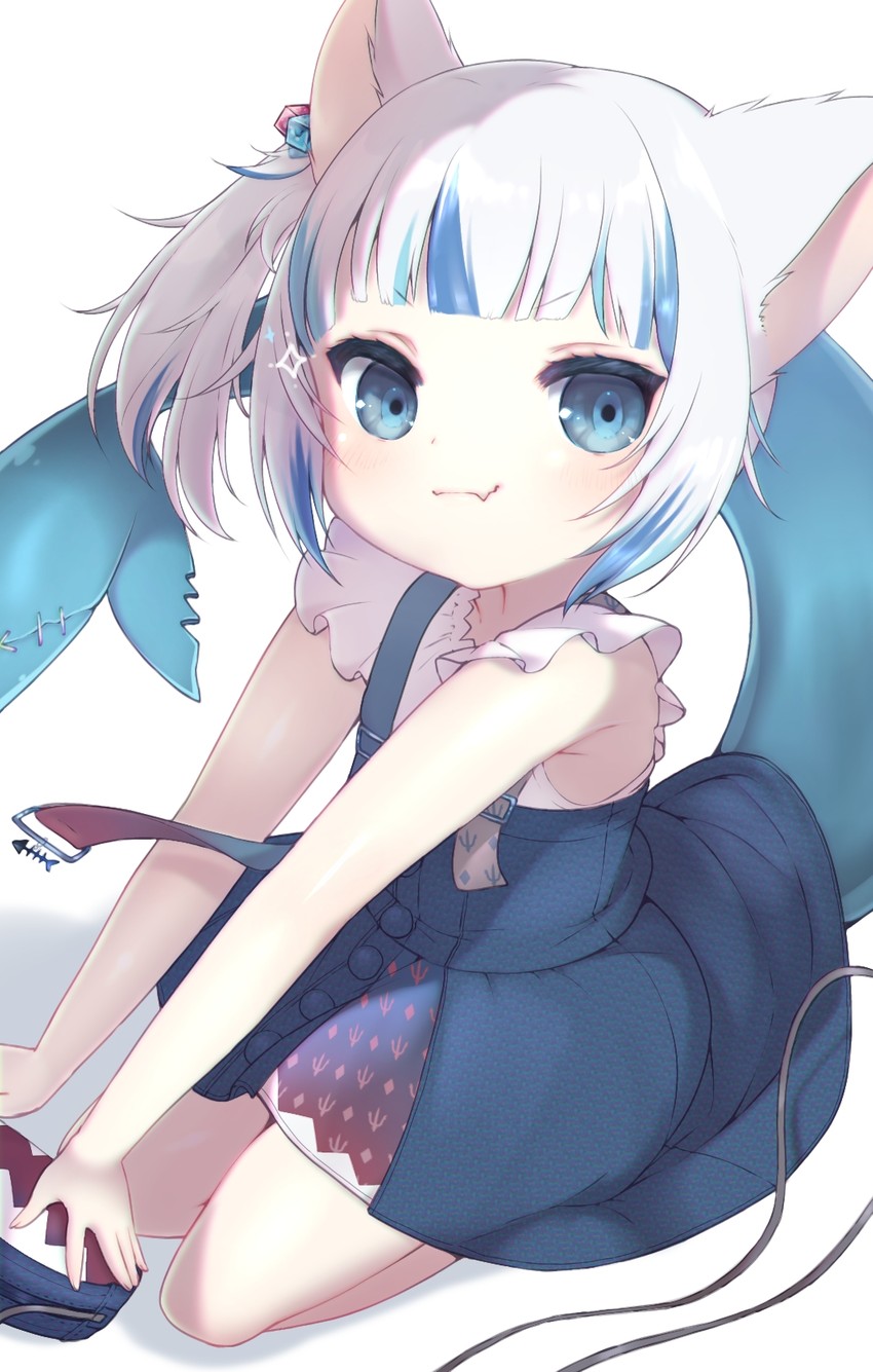 gawr gura (hololive and 1 more) drawn by ro_(igris-geo)